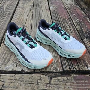 OnCloud Cloudmonster Undyed White/Creek, Teal/Navy, Athletic Shoes Womens 7